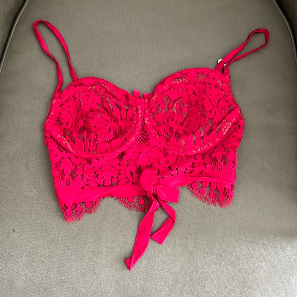 For love and lemons red bralette
